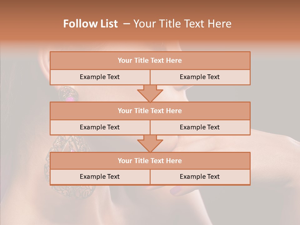 Human Make Up Earrings PowerPoint Template