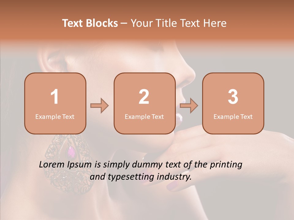 Human Make Up Earrings PowerPoint Template