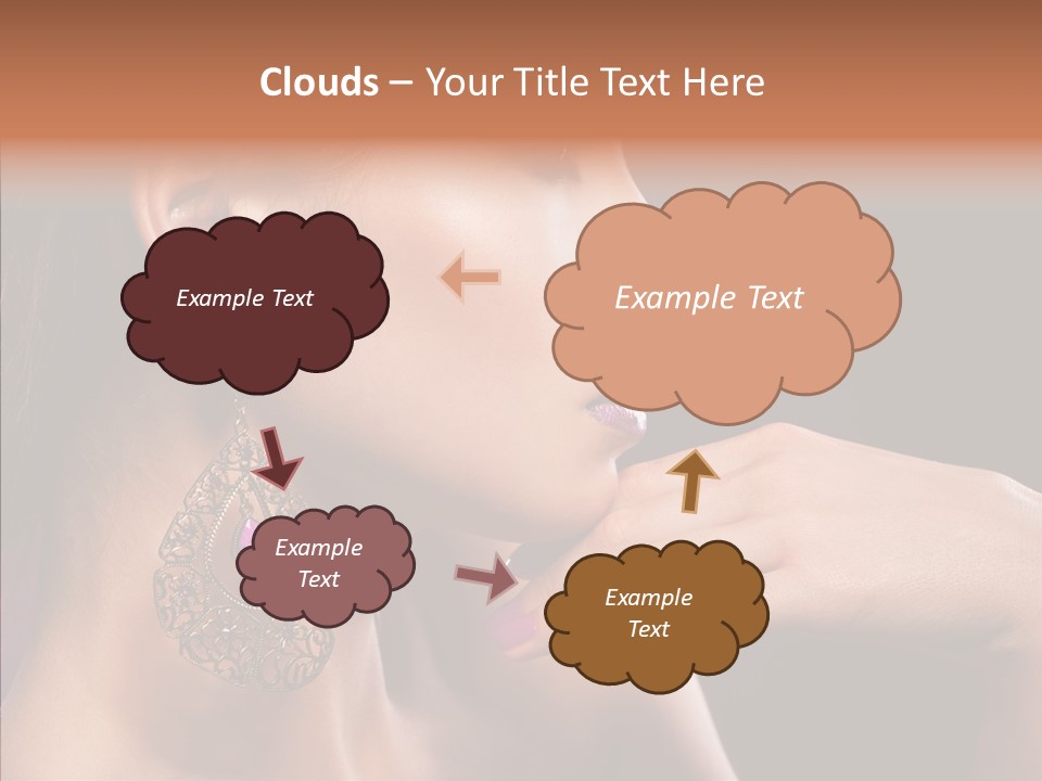 Human Make Up Earrings PowerPoint Template