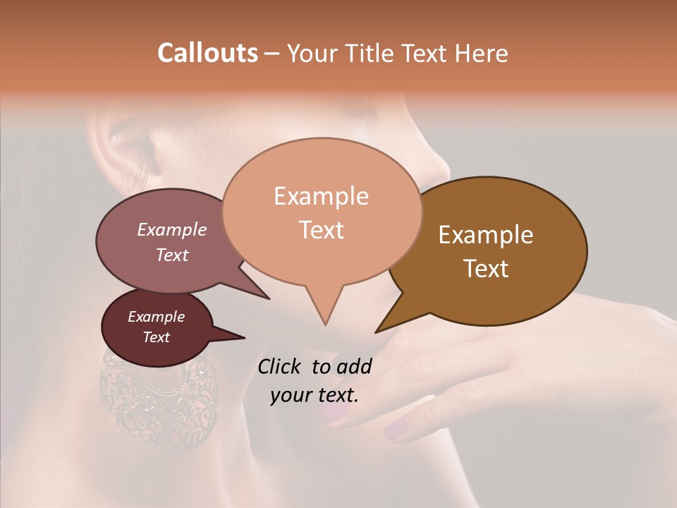 Human Make Up Earrings PowerPoint Template