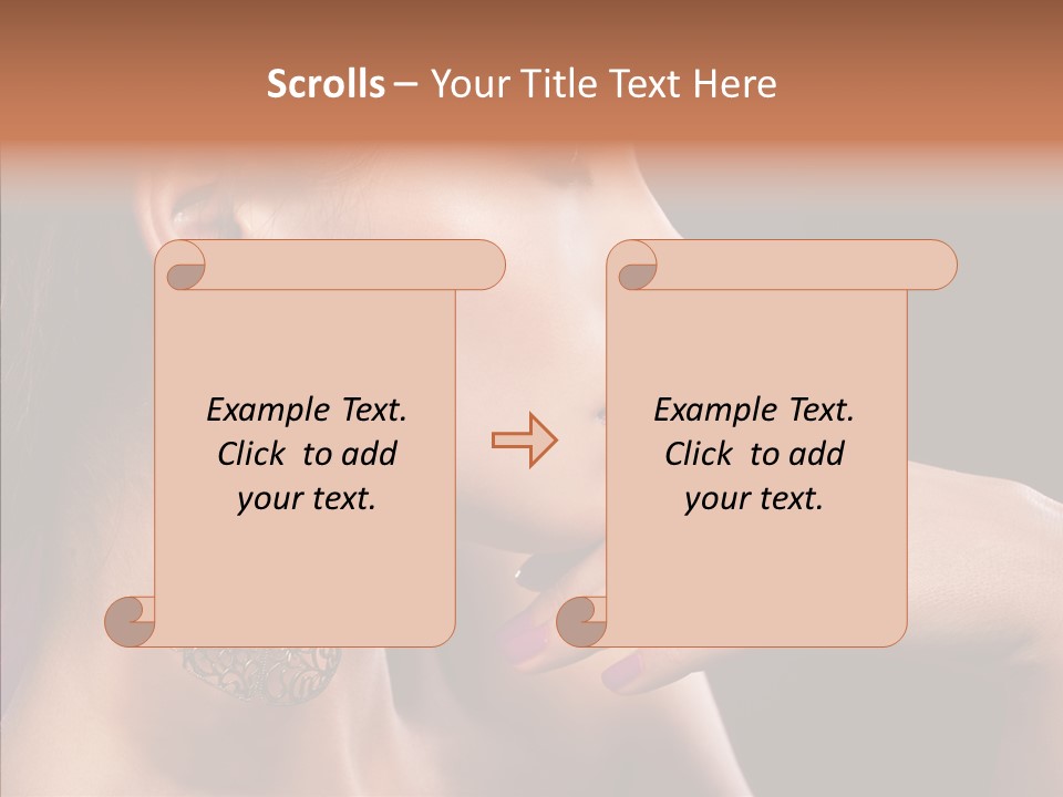 Human Make Up Earrings PowerPoint Template