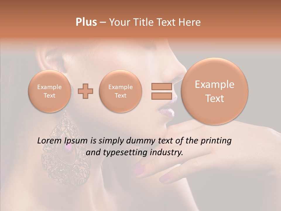 Human Make Up Earrings PowerPoint Template