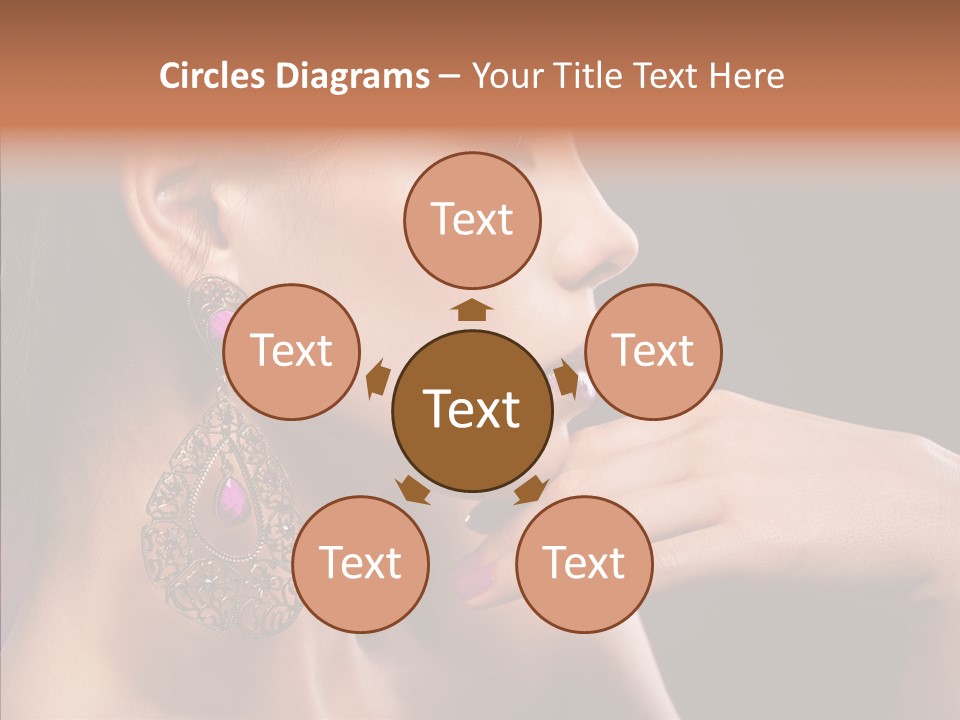 Human Make Up Earrings PowerPoint Template