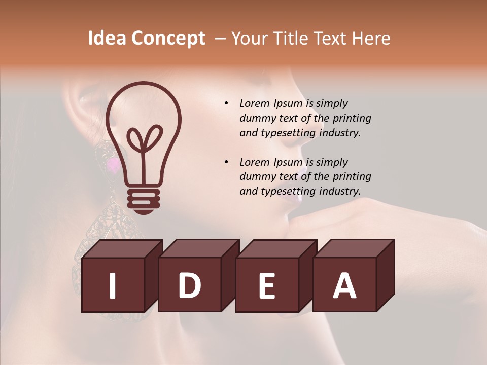 Human Make Up Earrings PowerPoint Template