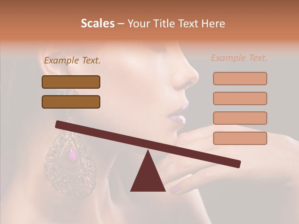 Human Make Up Earrings PowerPoint Template