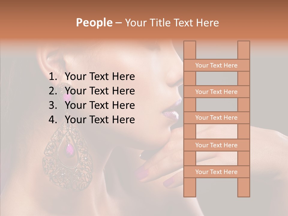Human Make Up Earrings PowerPoint Template