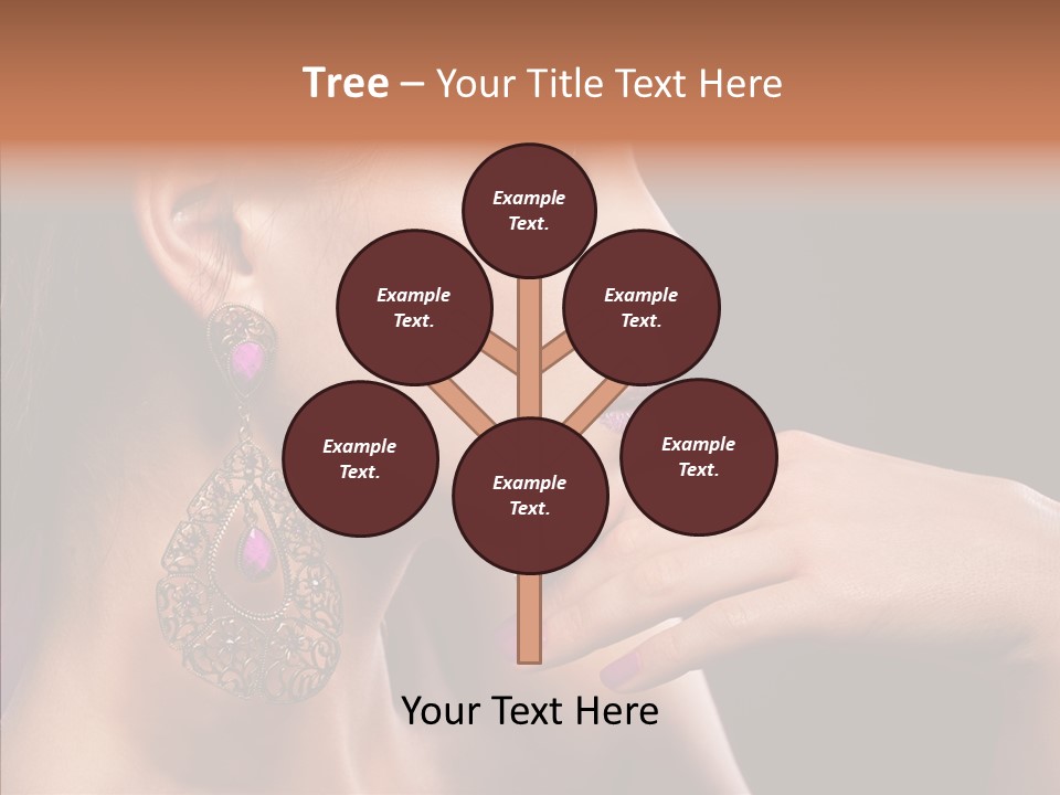 Human Make Up Earrings PowerPoint Template