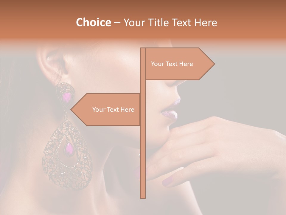 Human Make Up Earrings PowerPoint Template