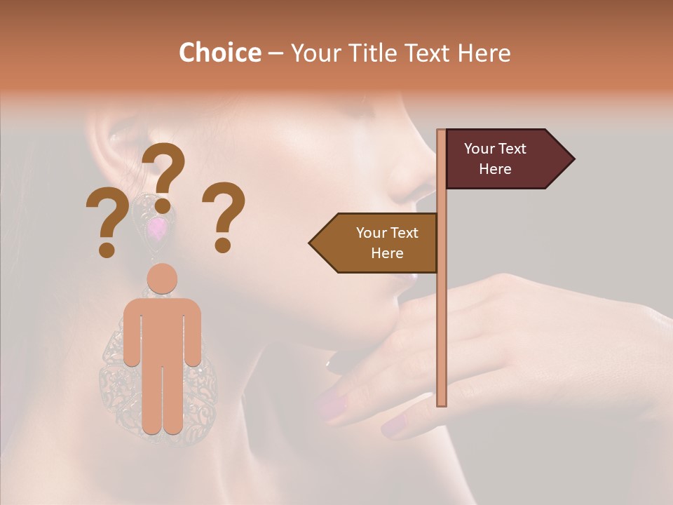 Human Make Up Earrings PowerPoint Template