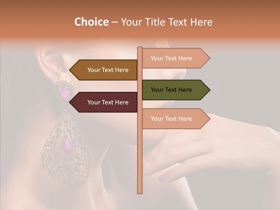 Human Make Up Earrings PowerPoint Template