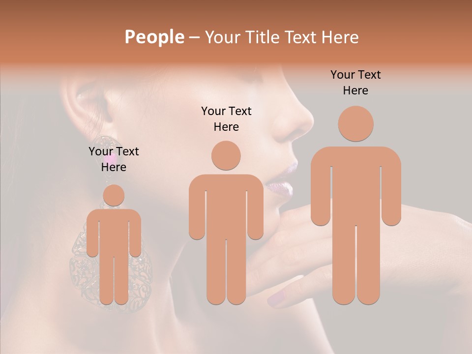 Human Make Up Earrings PowerPoint Template
