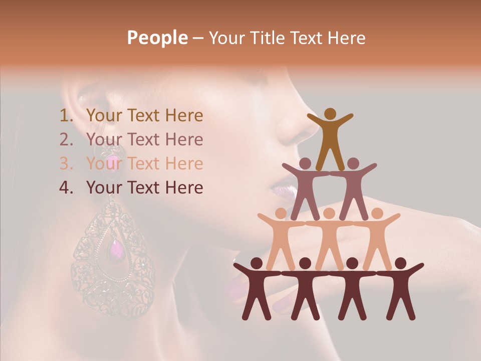 Human Make Up Earrings PowerPoint Template