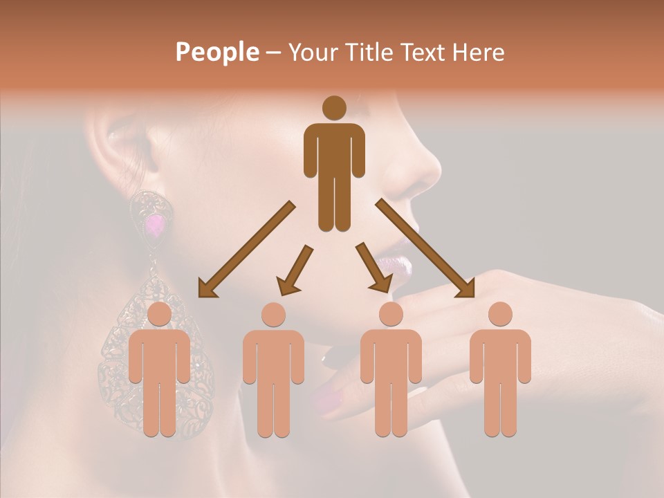 Human Make Up Earrings PowerPoint Template