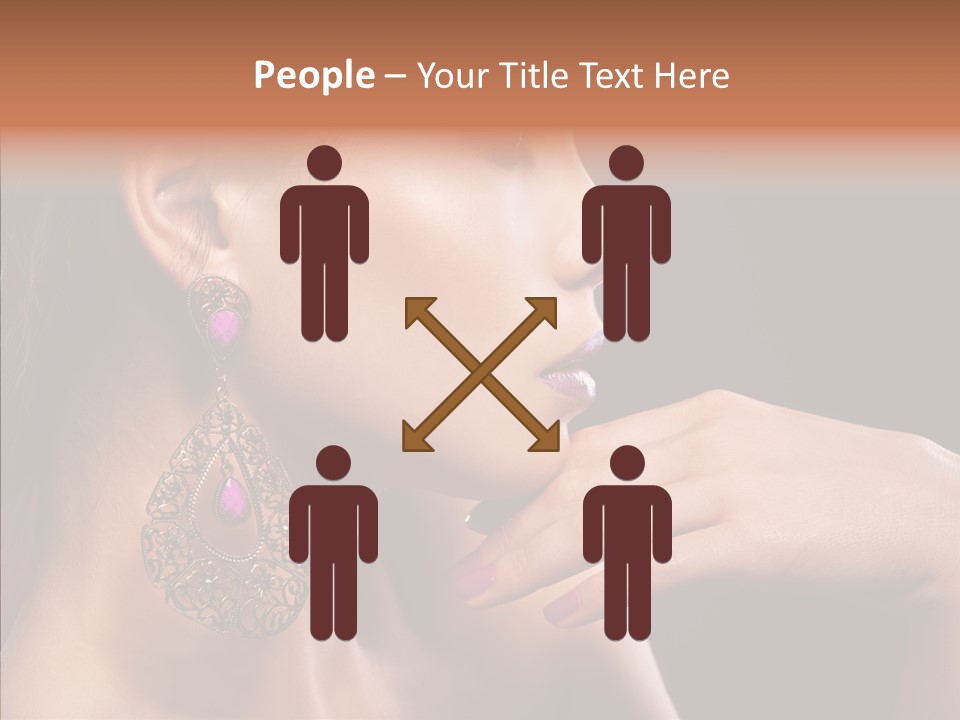 Human Make Up Earrings PowerPoint Template