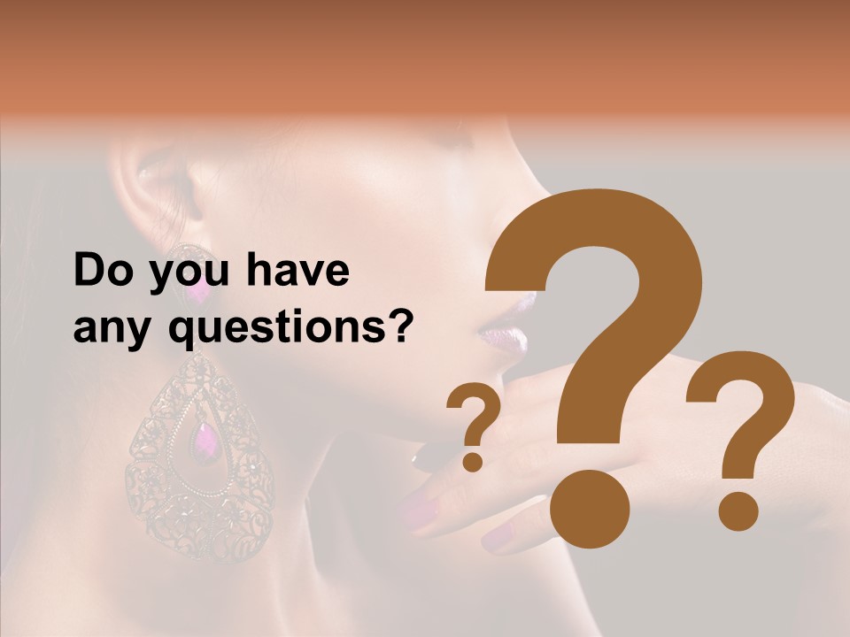 Human Make Up Earrings PowerPoint Template