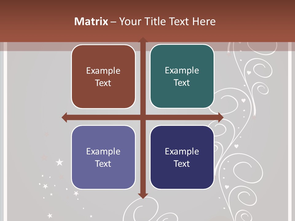 Ribbon Greeting Flower PowerPoint Template