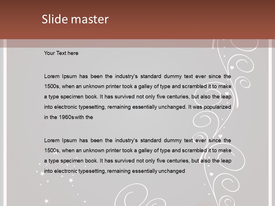 Ribbon Greeting Flower PowerPoint Template