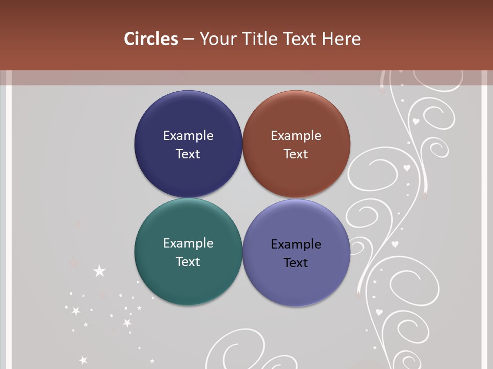 Ribbon Greeting Flower PowerPoint Template