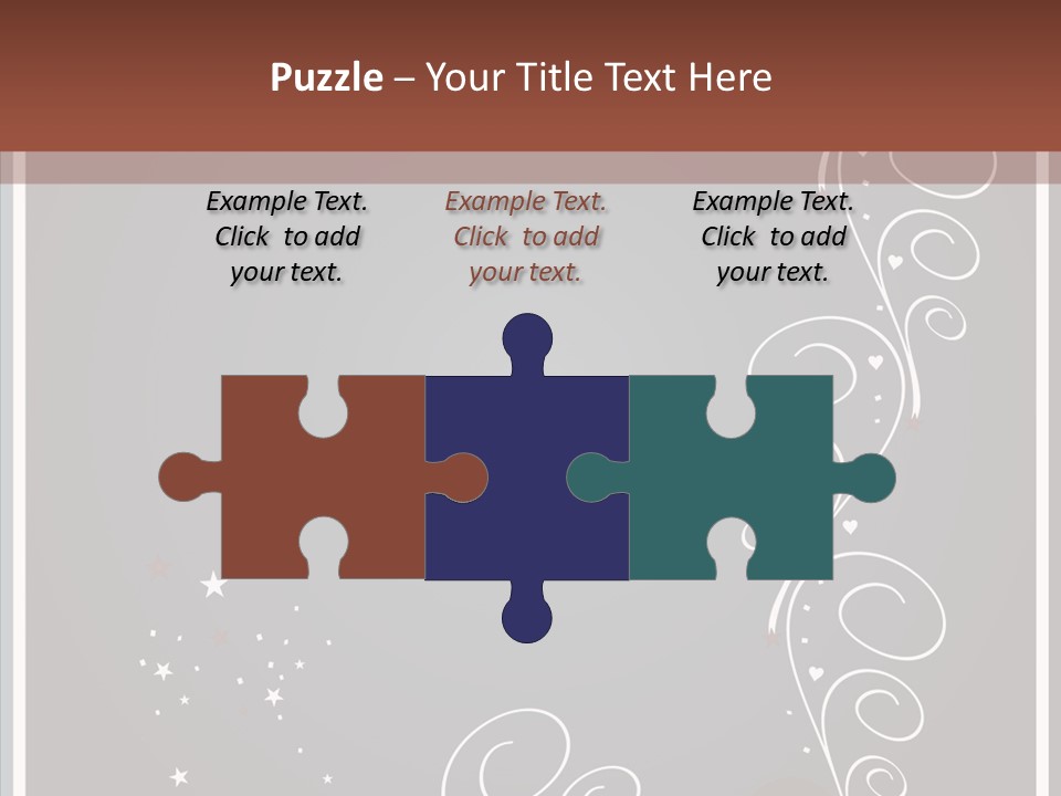 Ribbon Greeting Flower PowerPoint Template