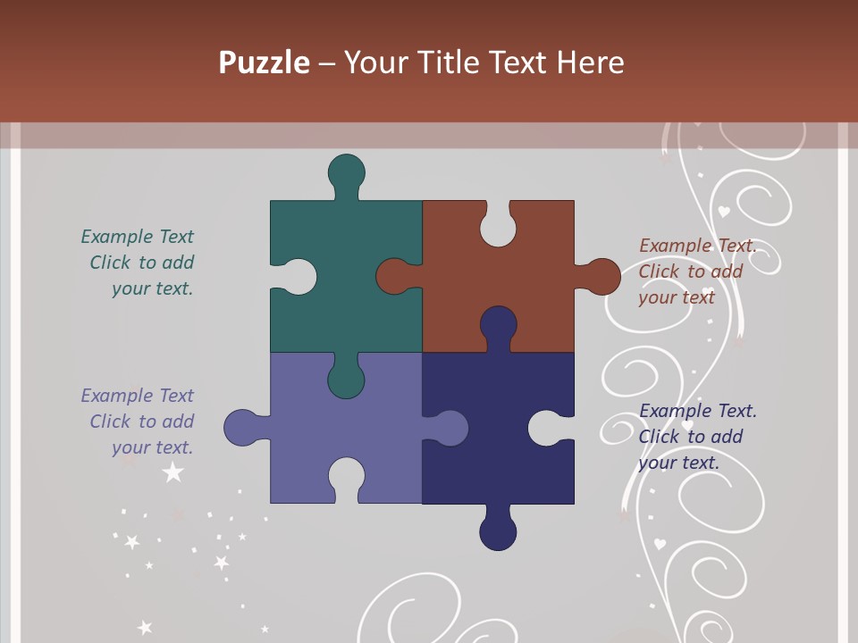 Ribbon Greeting Flower PowerPoint Template