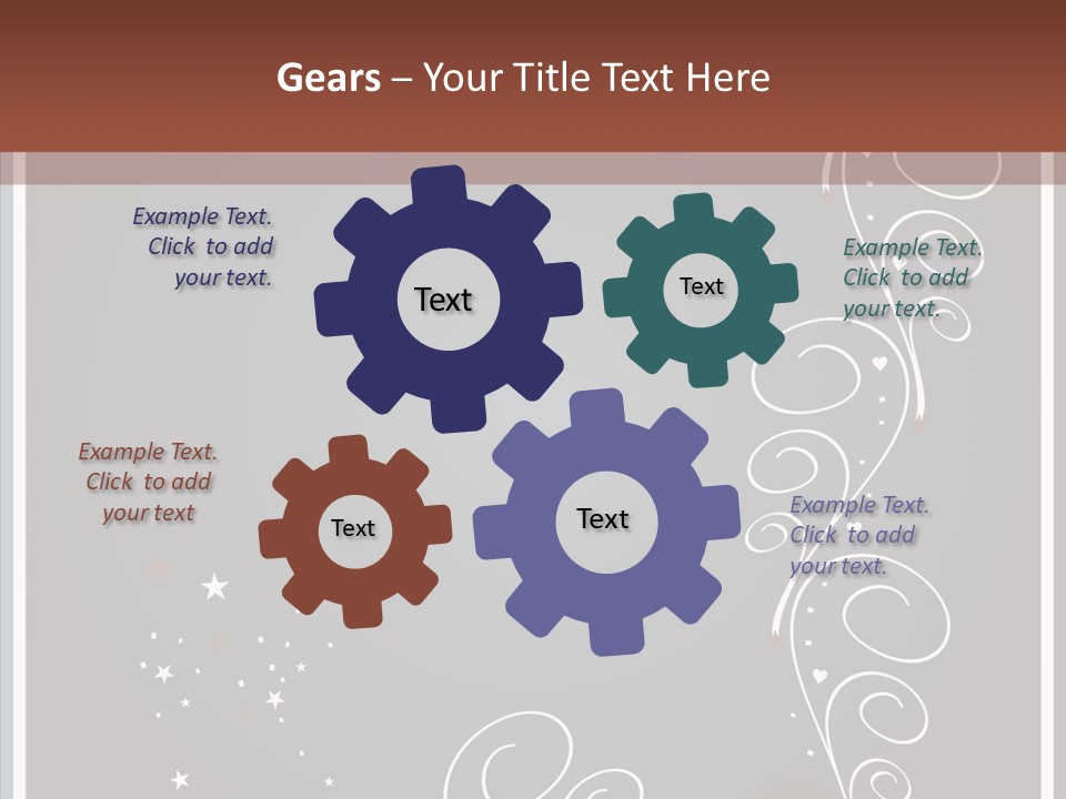 Ribbon Greeting Flower PowerPoint Template