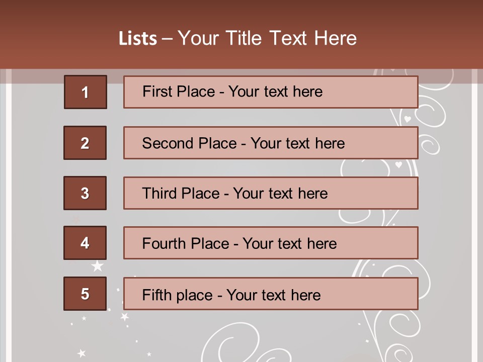 Ribbon Greeting Flower PowerPoint Template