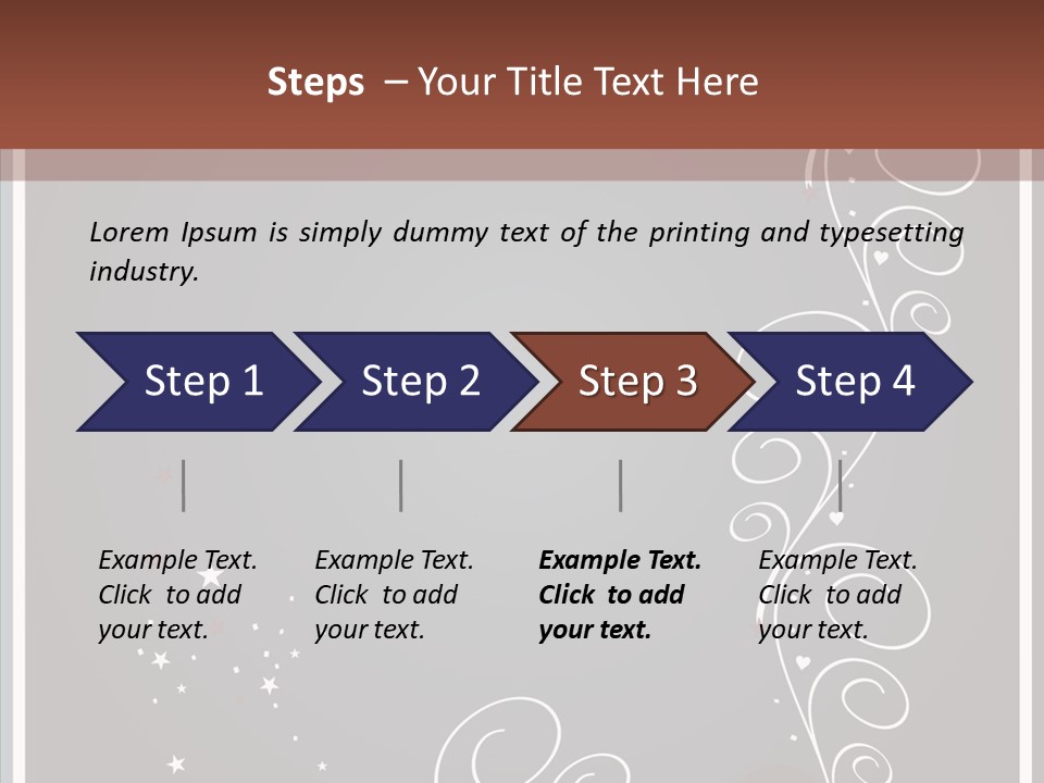 Ribbon Greeting Flower PowerPoint Template