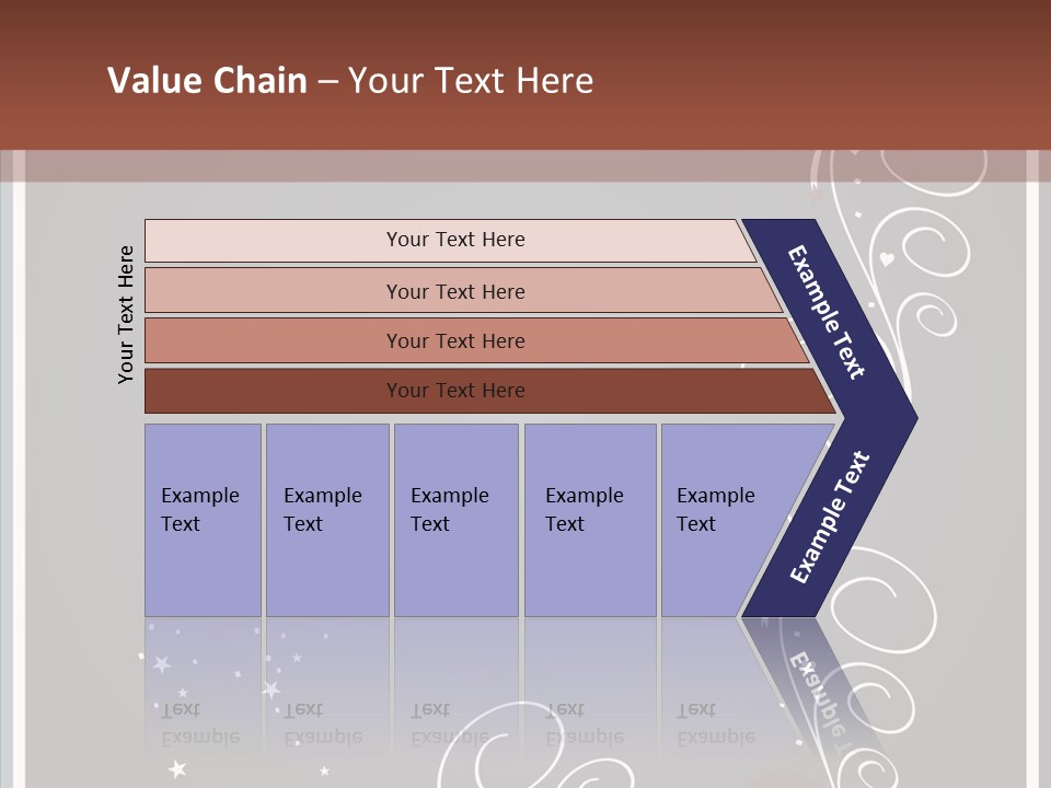 Ribbon Greeting Flower PowerPoint Template