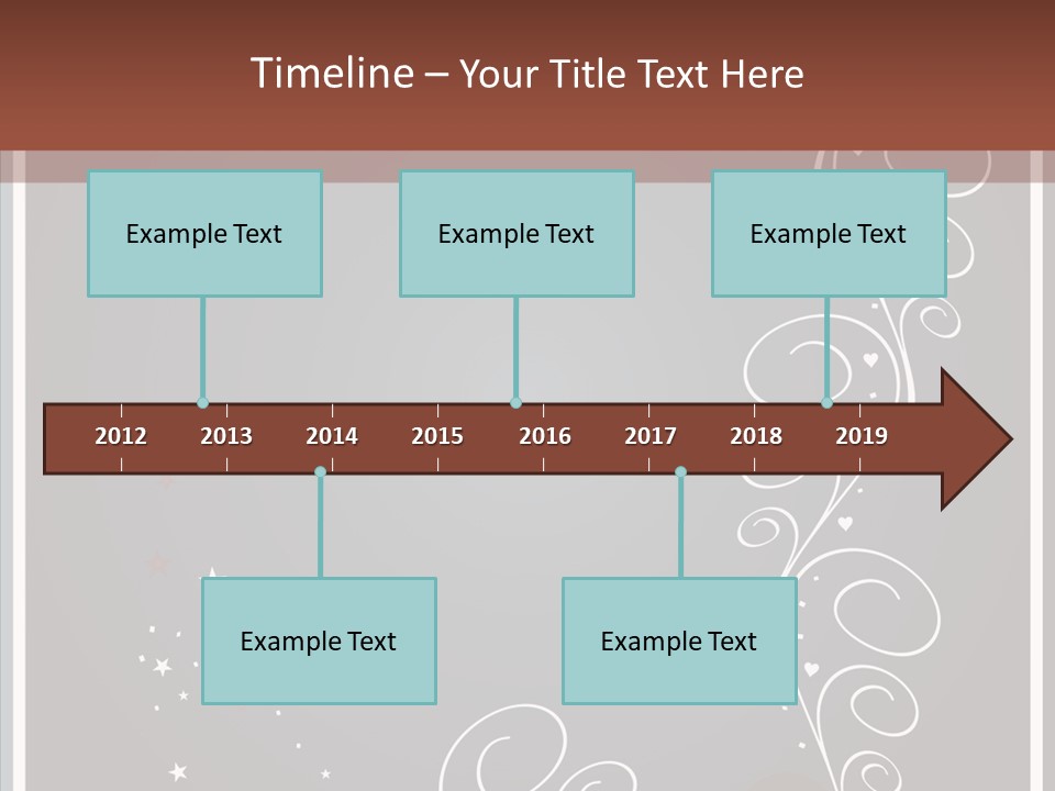 Ribbon Greeting Flower PowerPoint Template
