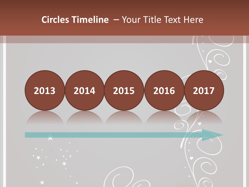 Ribbon Greeting Flower PowerPoint Template