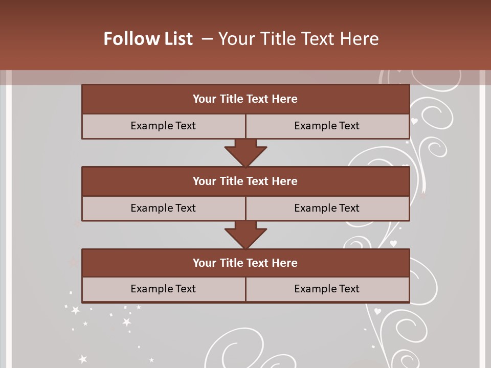 Ribbon Greeting Flower PowerPoint Template