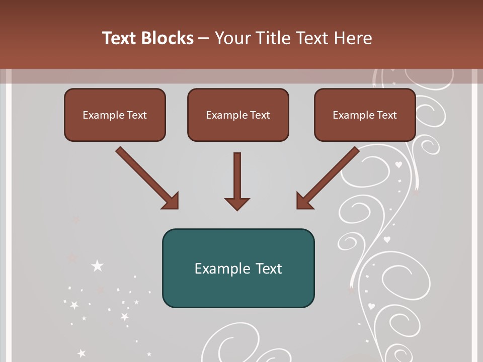 Ribbon Greeting Flower PowerPoint Template