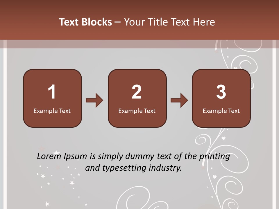 Ribbon Greeting Flower PowerPoint Template