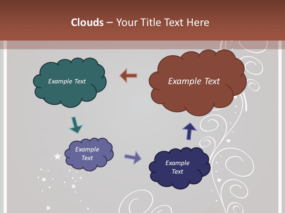 Ribbon Greeting Flower PowerPoint Template