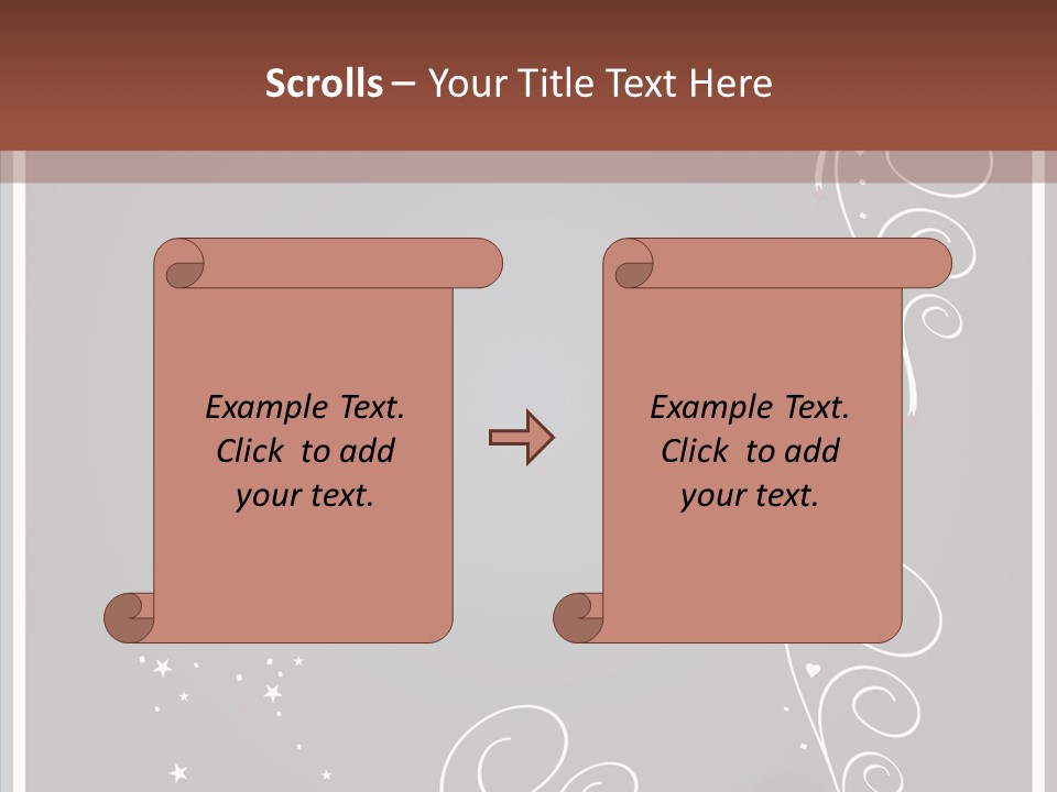 Ribbon Greeting Flower PowerPoint Template