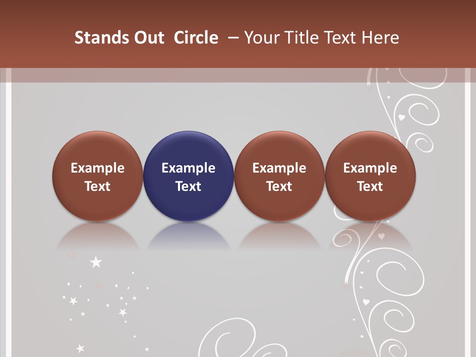 Ribbon Greeting Flower PowerPoint Template