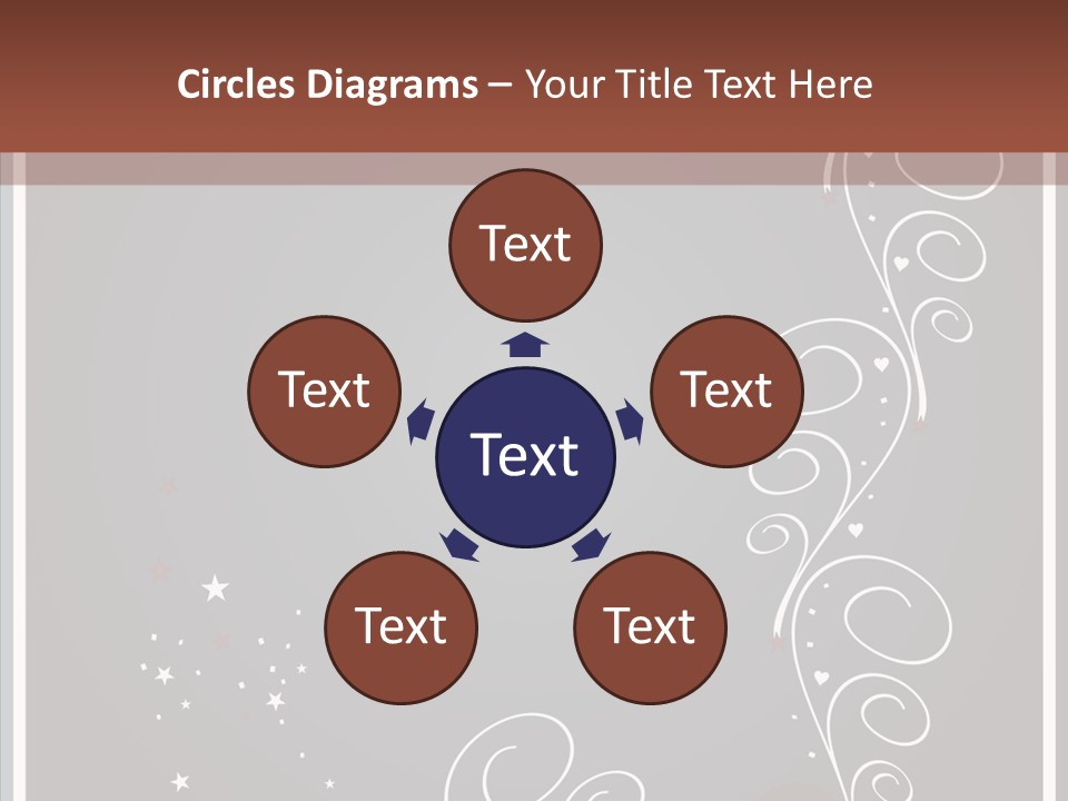 Ribbon Greeting Flower PowerPoint Template