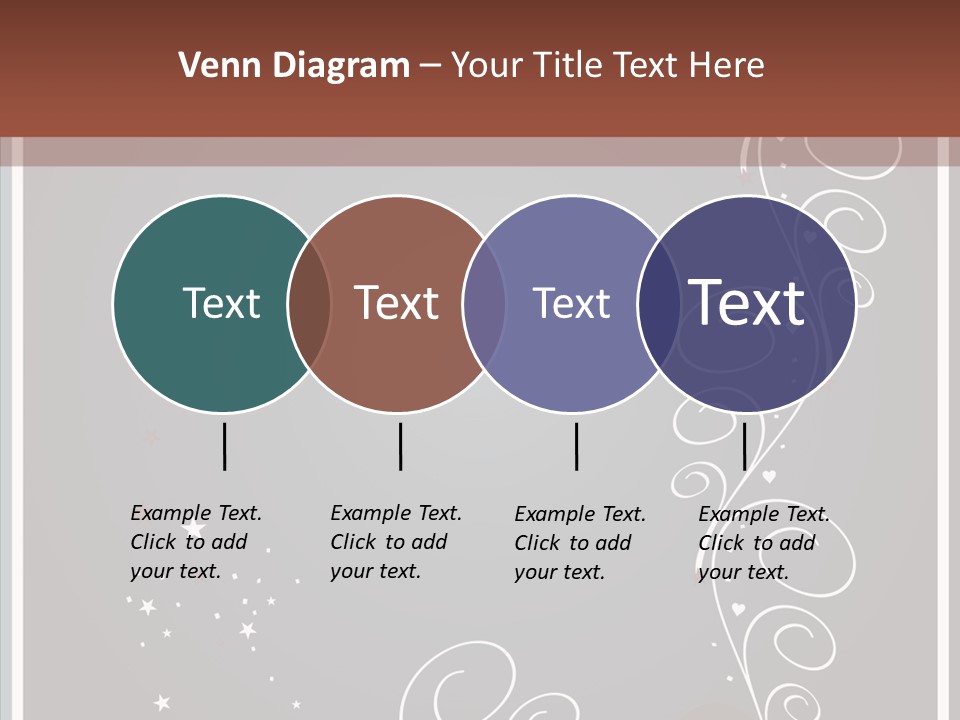 Ribbon Greeting Flower PowerPoint Template