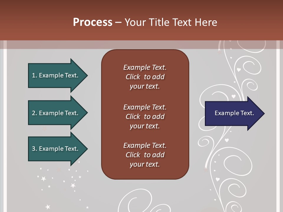 Ribbon Greeting Flower PowerPoint Template
