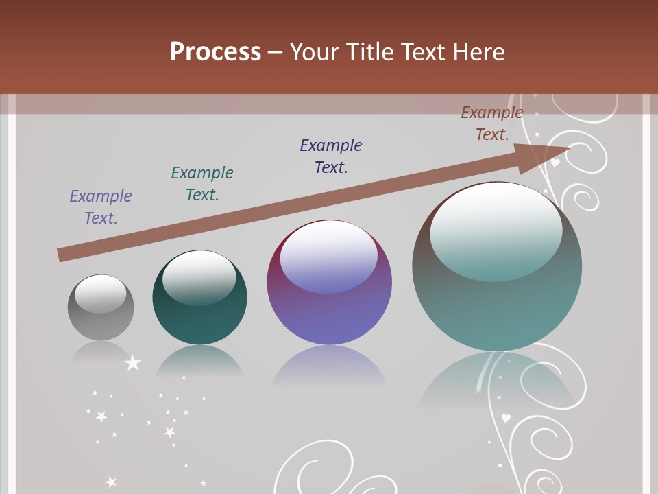 Ribbon Greeting Flower PowerPoint Template