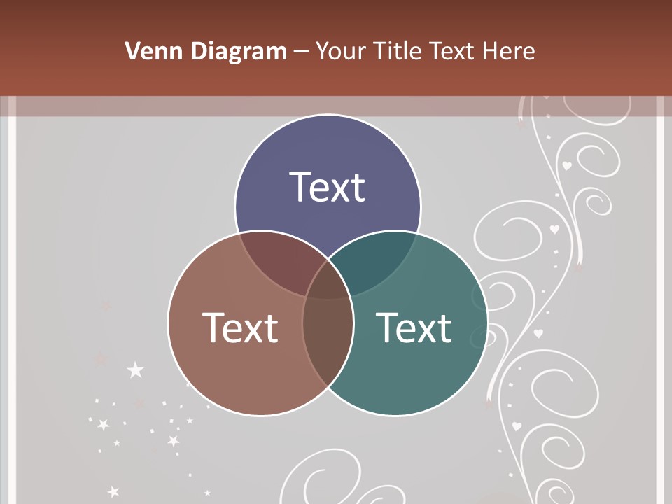 Ribbon Greeting Flower PowerPoint Template