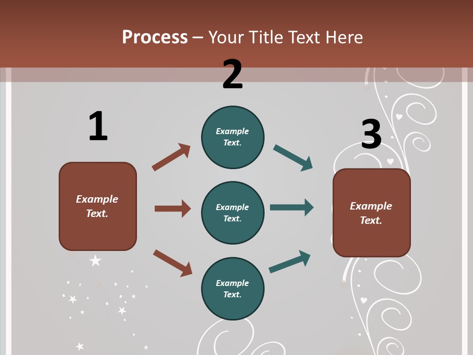 Ribbon Greeting Flower PowerPoint Template