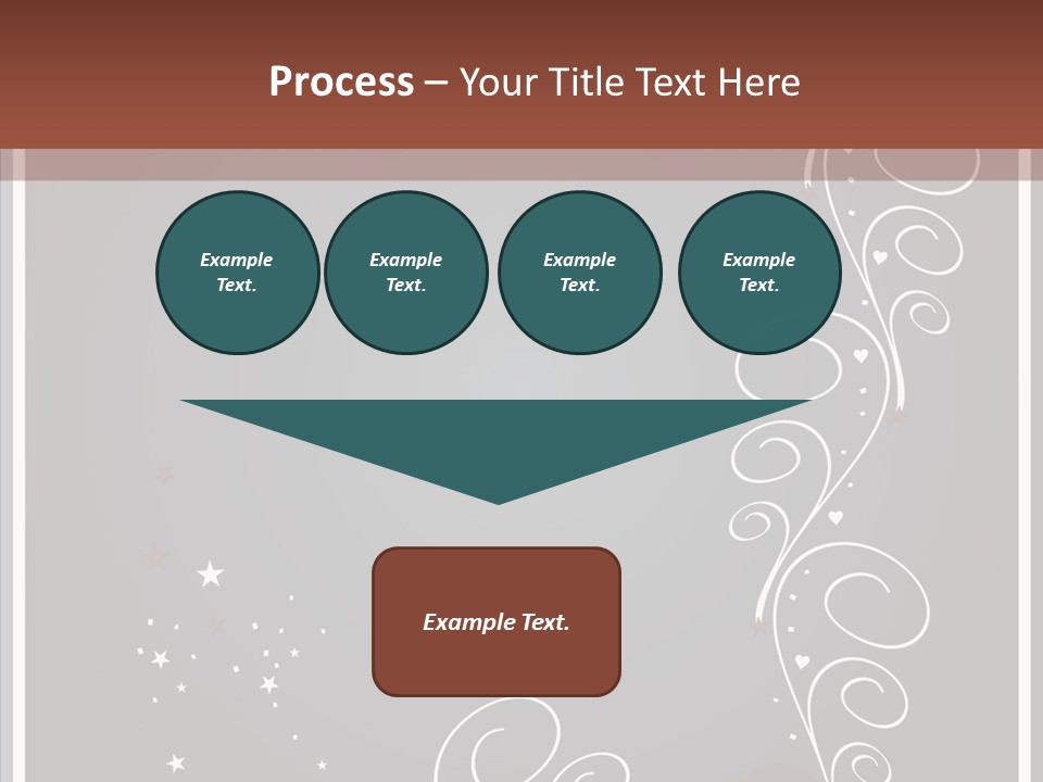 Ribbon Greeting Flower PowerPoint Template