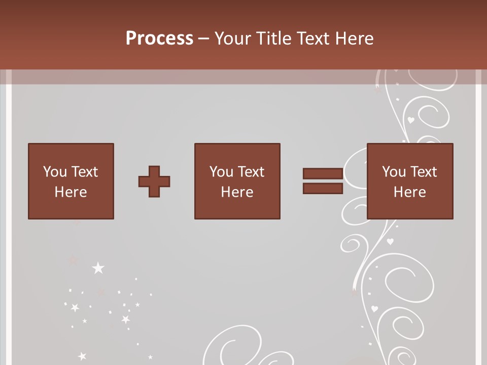 Ribbon Greeting Flower PowerPoint Template