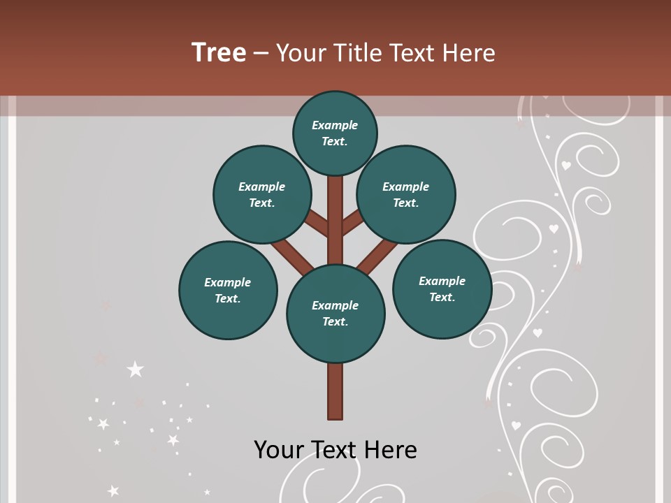 Ribbon Greeting Flower PowerPoint Template