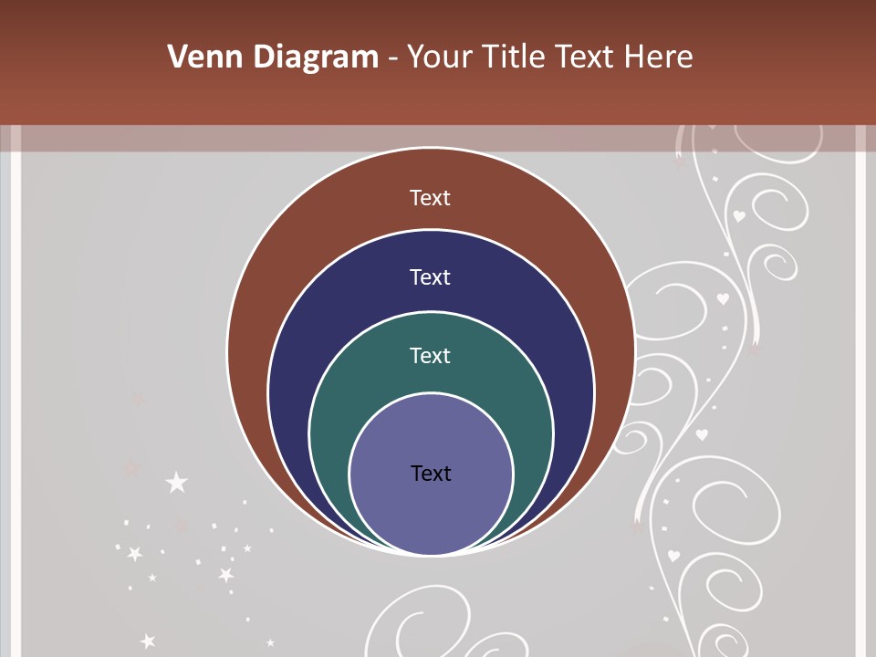 Ribbon Greeting Flower PowerPoint Template