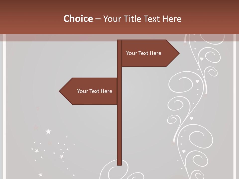 Ribbon Greeting Flower PowerPoint Template