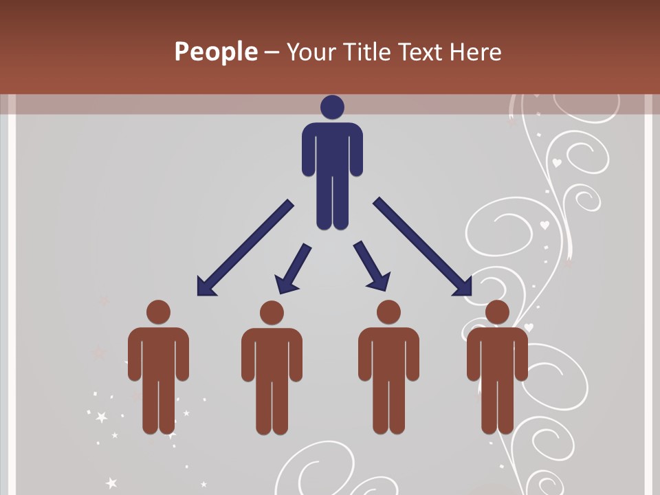 Ribbon Greeting Flower PowerPoint Template