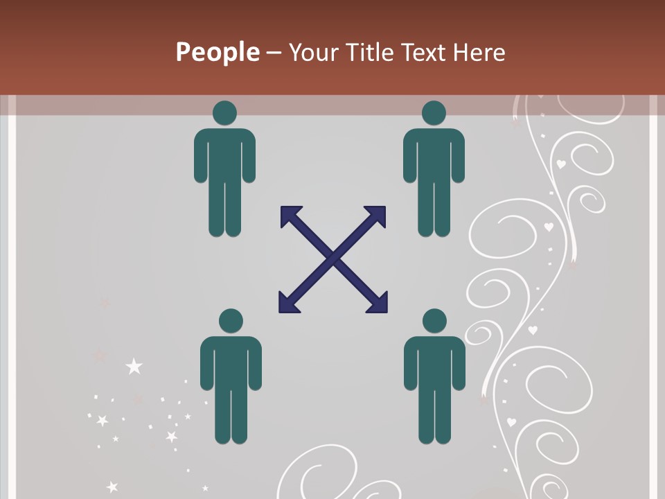 Ribbon Greeting Flower PowerPoint Template