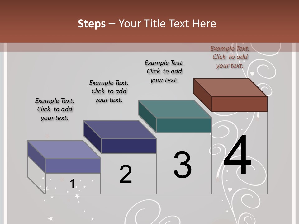 Ribbon Greeting Flower PowerPoint Template